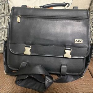 APC | Black Leather Briefcase